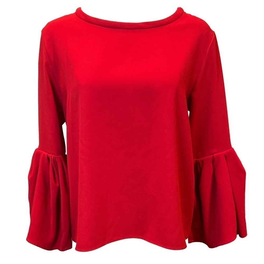 Zara Ruffled Bell Sleeve Top/Medium - Picture 3 of 7